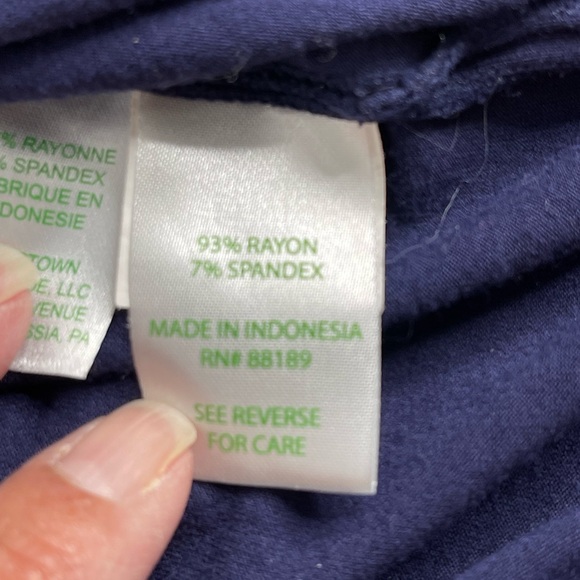 Lilly Pulitzer Rylie Navy Blue Hooded Cover Up Dress with Pink Tassels Size XS - Picture 7 of 13